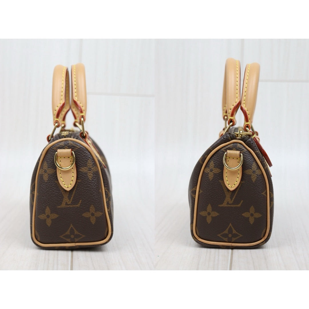 Very Good ( Rank A)｜LV Monogram Nano Speedy Handbag Shoulder Bag Current Model｜W25122604