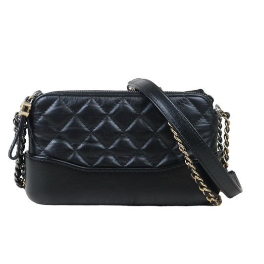 Very Good ( Rank A)｜CHANEL Mini Gabrielle Aged Calfskin Shoulder Bag Black Made in 2018-2019Year｜S24071404