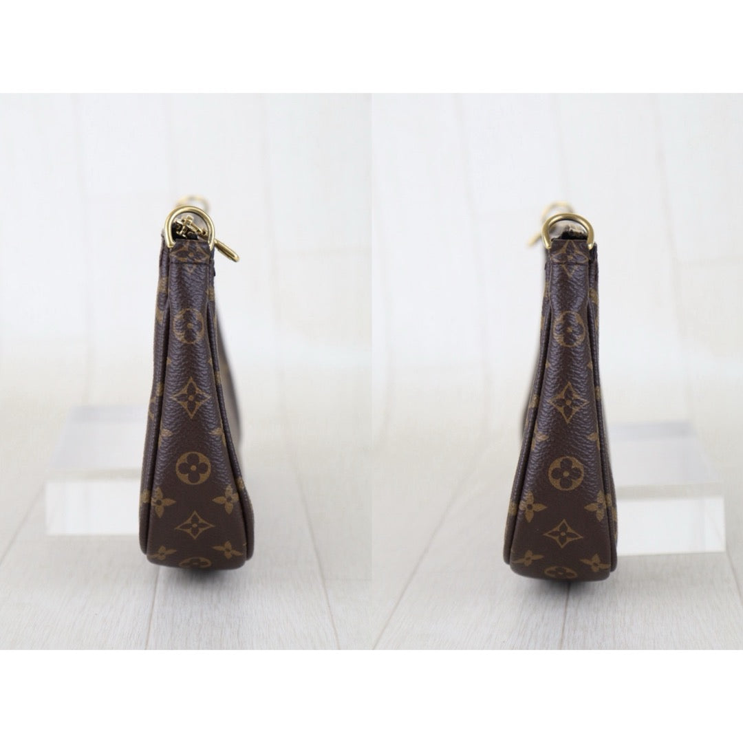 Include Entrupy Certificate of Authenticity｜Very Good ( Rank A)｜Louis Vuitton Monogram Multiti Pochette Accessoire  IC Chips Model ｜S26030811