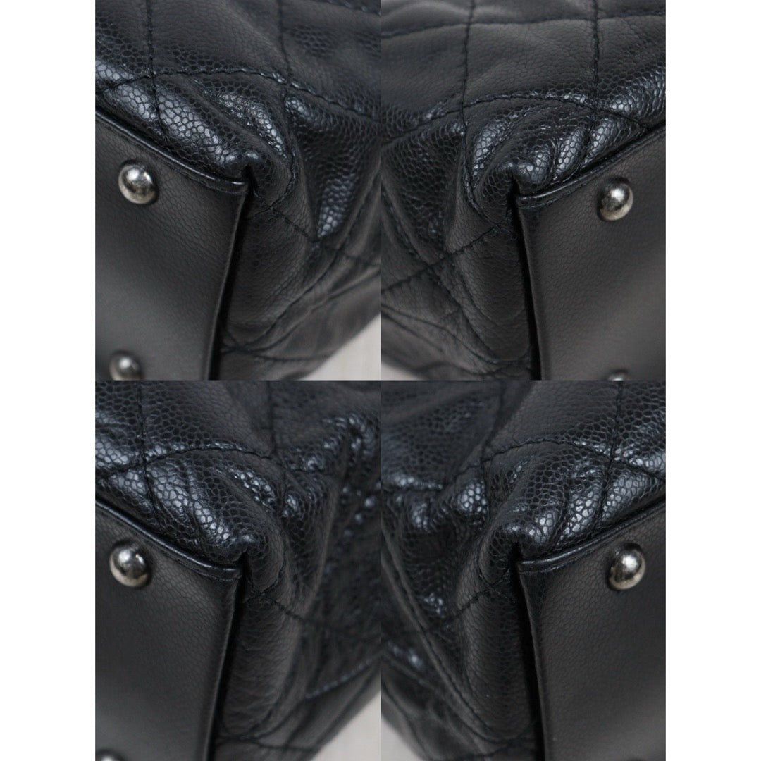 Very Good ( Rank A)｜ CHANEL Caviar Skin  Matrasse Chain Tote Bag Black Made In 2014～2015Year｜25121811