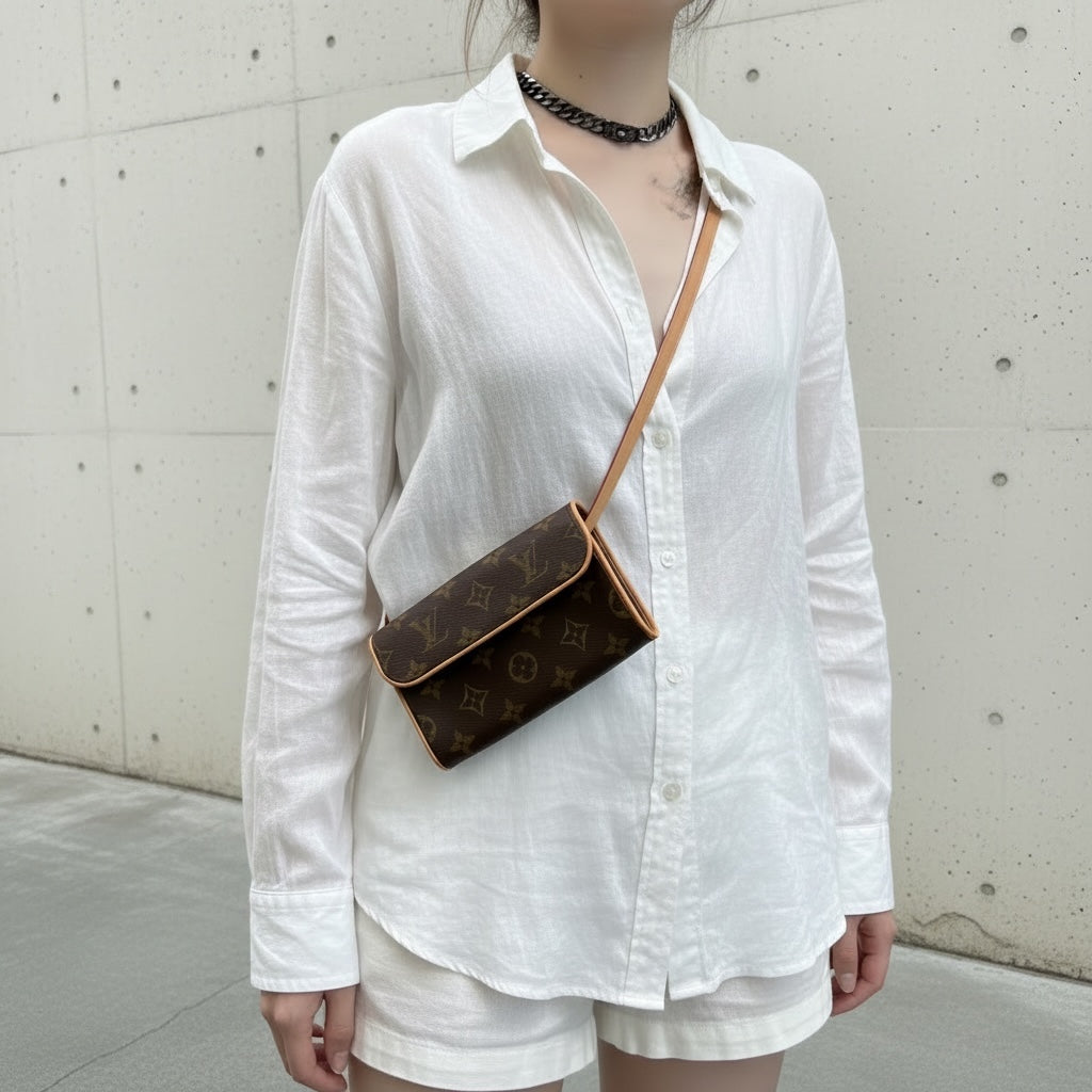 Include Entrupy Certificate of Authenticity｜Very Good ( Rank A)｜ Louis Vuitton Monogram Florentine Waist Bag ｜26051404