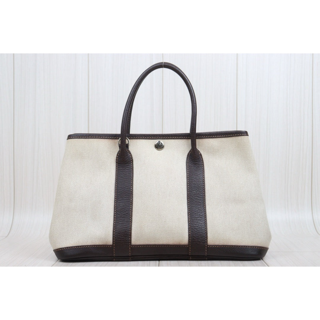 Good ( Rank AB)｜ HERMES Garden Party TPM Handbag □H Stamp Made In 2004 Year｜25091009