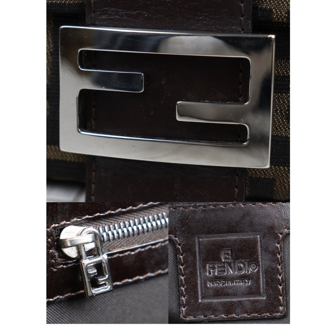 Rank A｜ FENDI Zucca Mamma Baguette Shoulder Bag ｜23112315