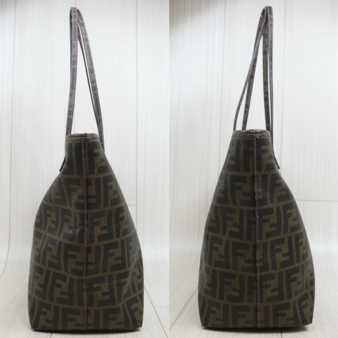 Include Entrupy Certificate of Authenticity｜Good ( Rank AB)｜ FENDI Zucca Mamma  Baguette Tote Bag｜26082108
