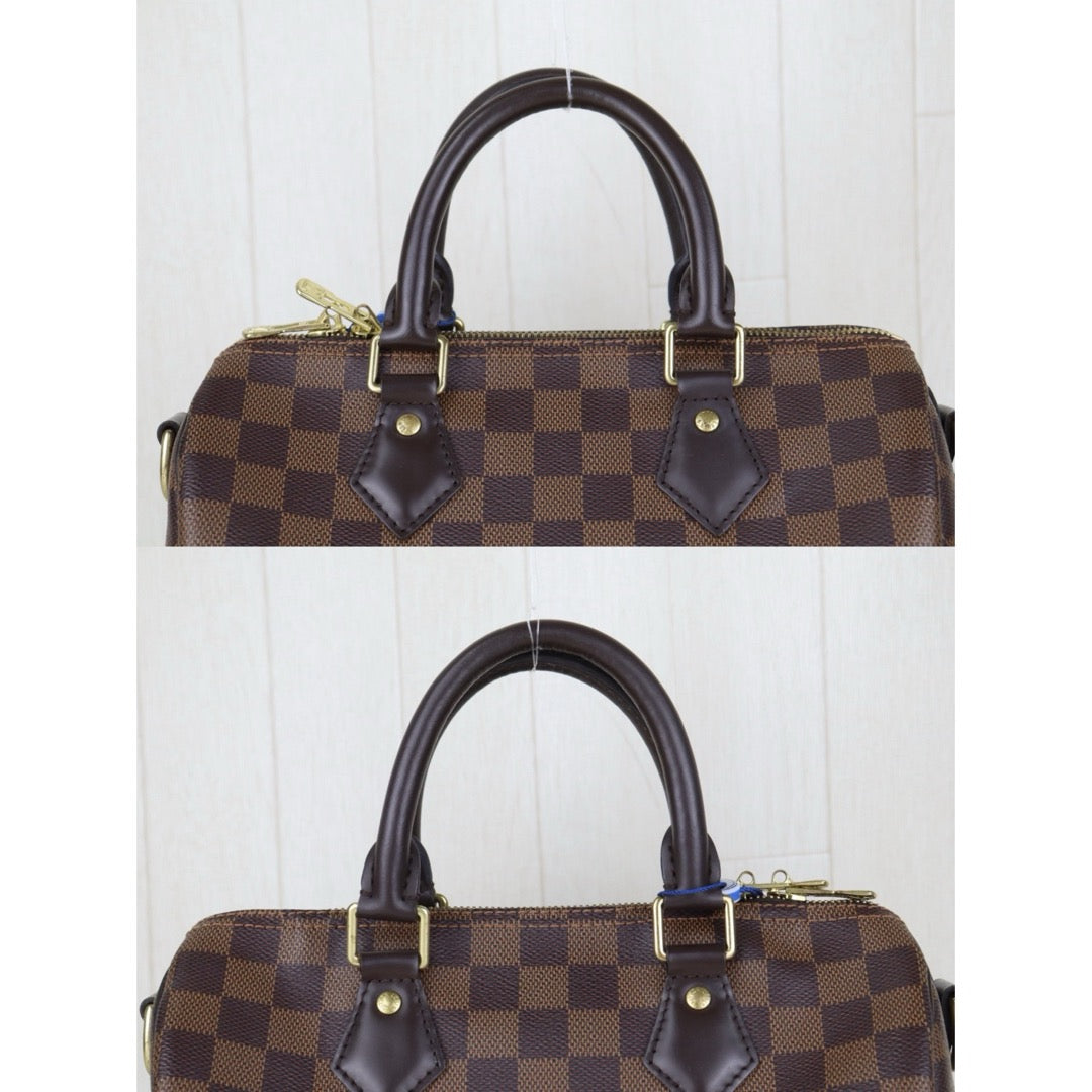 Include Entrupy Certificate of Authenticity｜Good ( Rank AB)｜ Louis Vuitton Damier Speedy 25 Hand Bag With Shoulder Strap｜S26072541