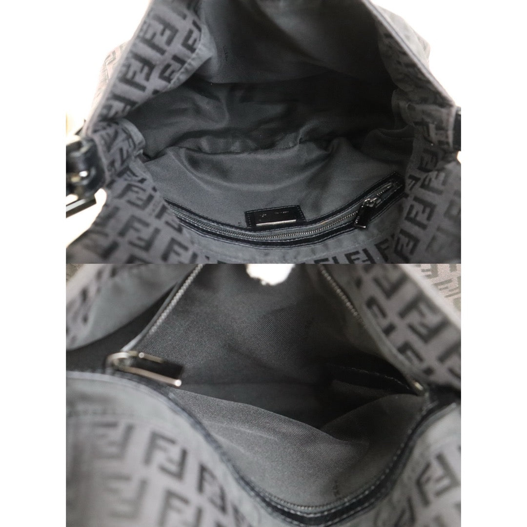 Include Entrupy Certificate of Authenticity｜Good ( Rank AB)｜ FENDI Zucca Mamma Baguette Shoulder Bag Brown｜Z26092102