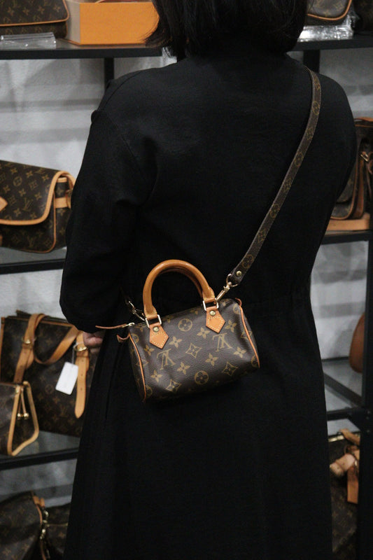 Rank AB ｜ LV Monogram Mini Speedy Handbag With Shoulderstrap ｜23101311