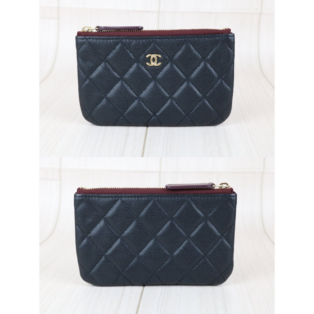 Include Entrupy Certificate of Authenticity｜Good ( Rank AB)｜ CHANEL Caviar Skin  Klassische Pochette Mit Reissverschluss  PM Black Made In 2020Year ｜X26092107