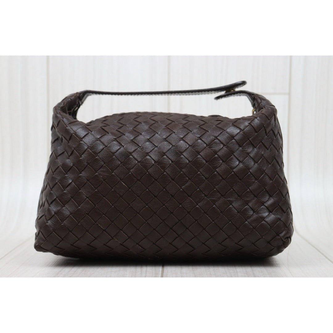 Very Good ( Rank A)｜ Bottega Veneta Lamb Skin  Braid HandBag Brown｜25052909