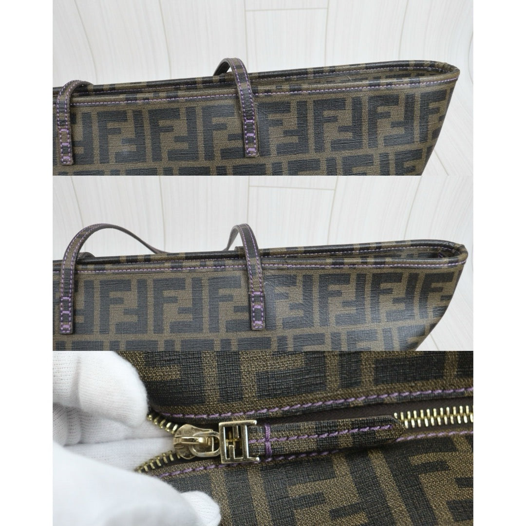 Include Entrupy Certificate of Authenticity｜Good ( Rank AB)｜ FENDI Zucca Mamma  Baguette Tote Bag｜26082108