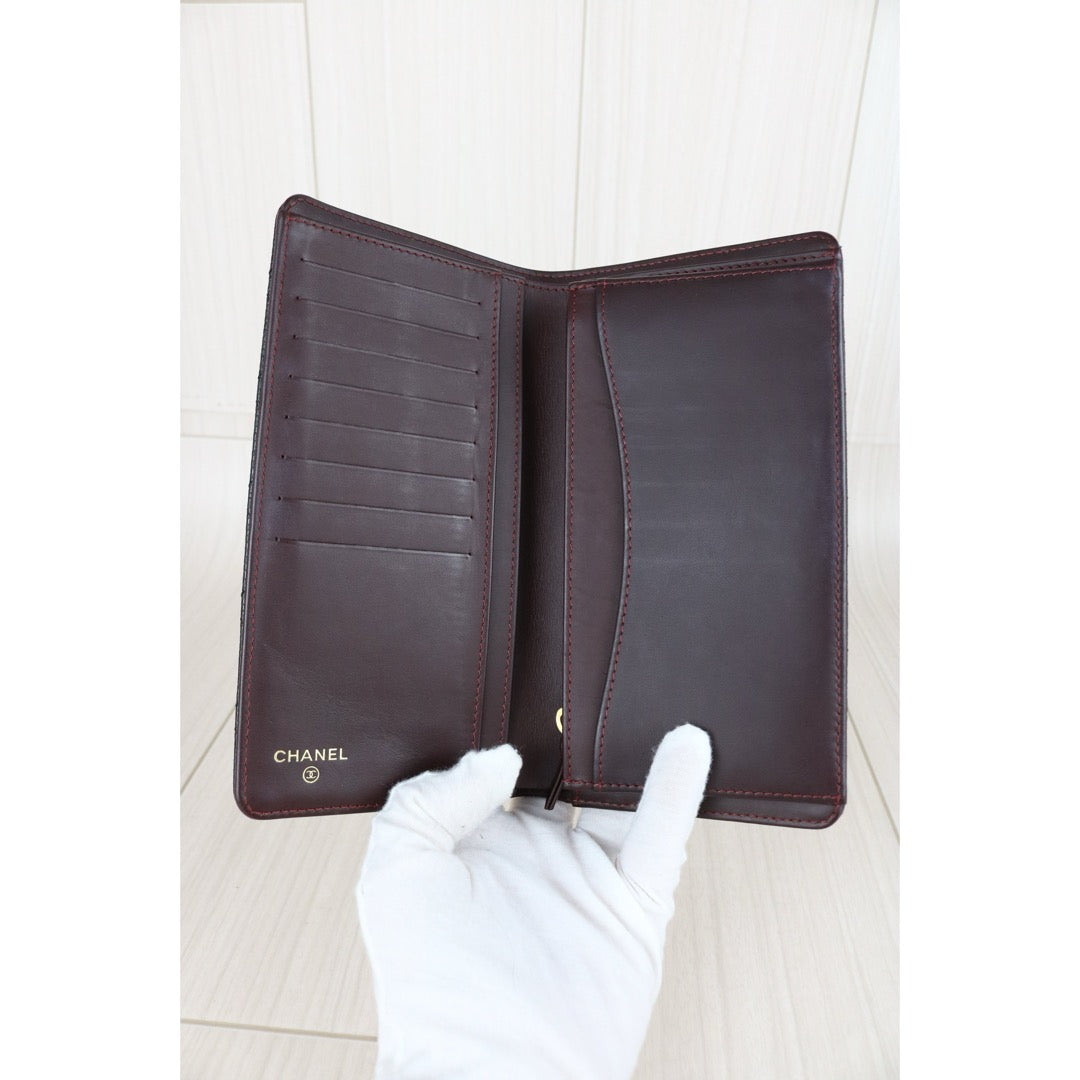 Very Good ( Rank A) ｜CHANEL Caviar Skin Black Long Wallet Made In 2014Year｜X25062320