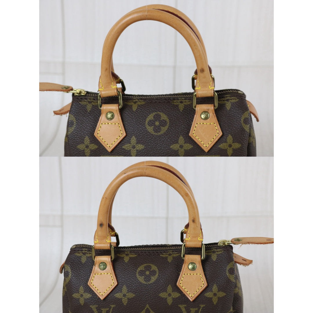Include Entrupy Certificate of Authenticity｜Good ( Rank AB) ｜ Louis Vuitton Monogram Mini Speedy Hand Bag ｜S26073116