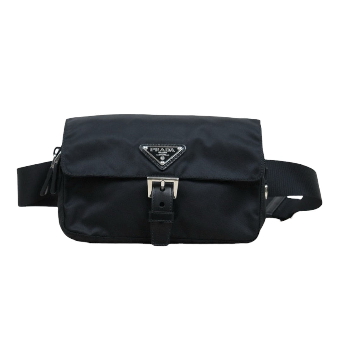 Very Good ( Rank A)｜ PRADA Nylon Body Bag Waist Bag Black｜P25051606