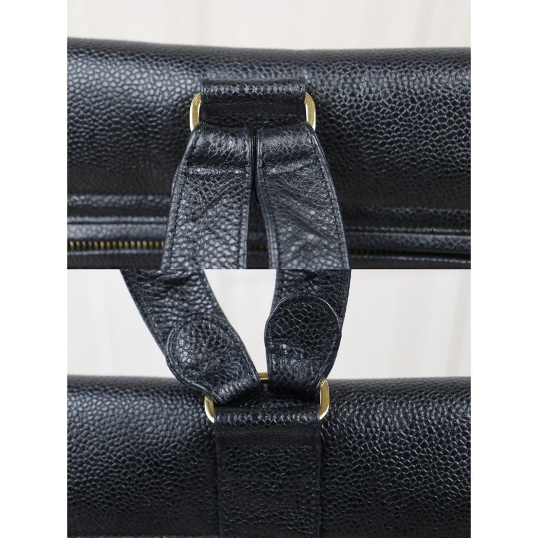 Rank A｜ CHANEL Caviar Skin  Backpack Gold Hardware Made in 1996-1997 Year ｜A24060501