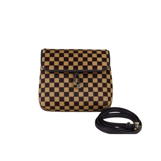 Very Good ( Rank A)｜ LV Gazelle Damier Sauvage Halaco Shoulder Bag Brown ｜H25112809