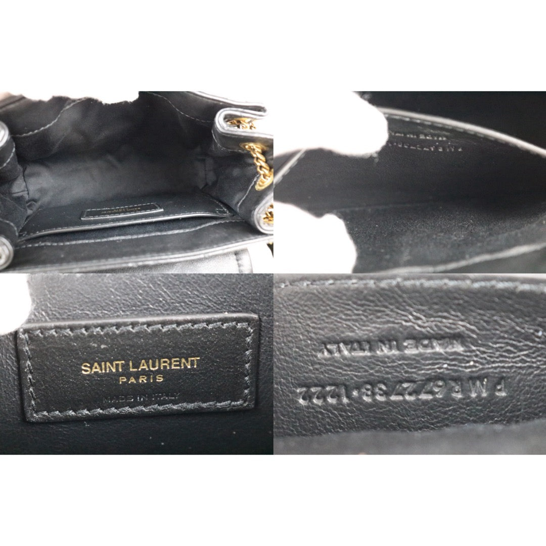 Include Entrupy Certificate of Authenticity｜Very Good ( Rank A)｜  Saint Laurent YSL Nolita Mini Shoulder Bag Black ｜S26042506