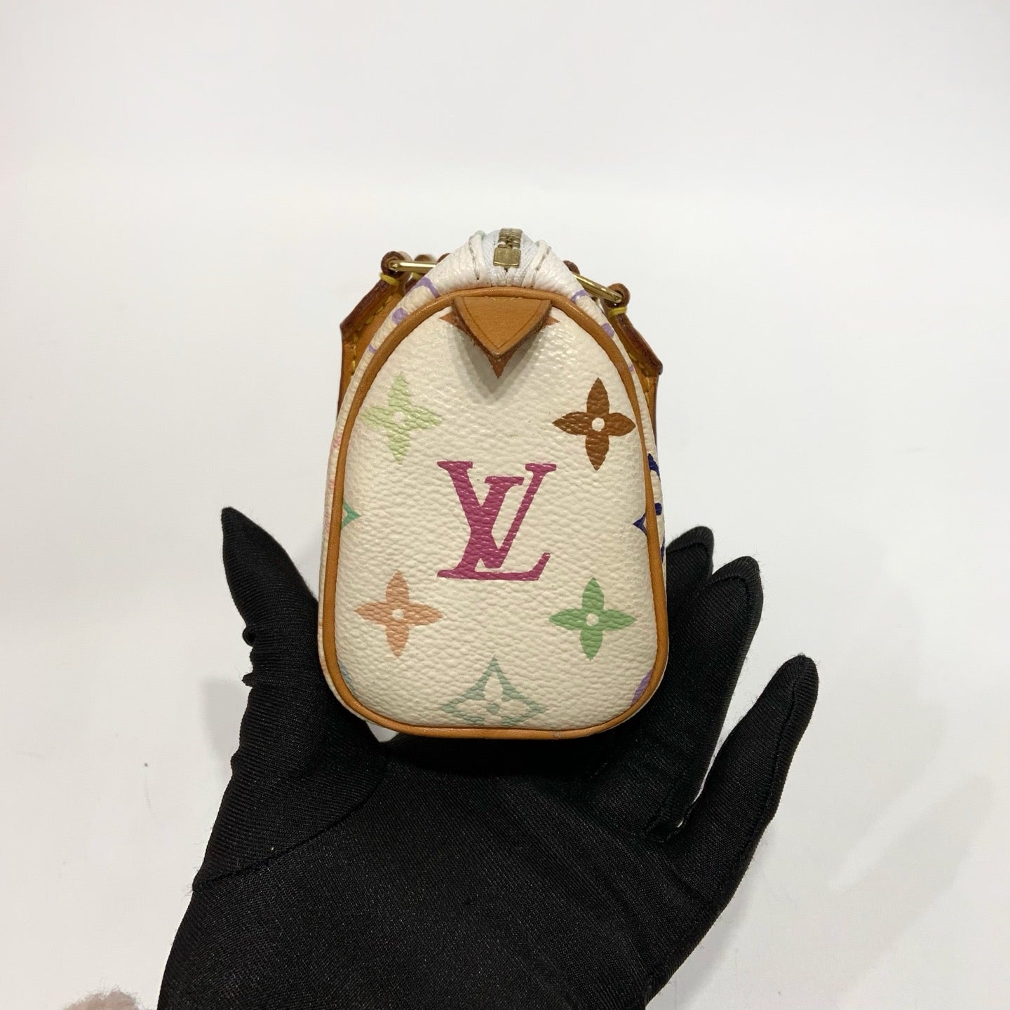 LV Monogram Mini Speedy Multicolor Handbag Ｗhite