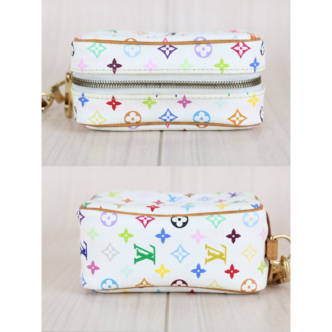 Good ( Rank AB)｜ LV Multi Monogram Truthwapiti  Canvas Pouch White｜X24120601