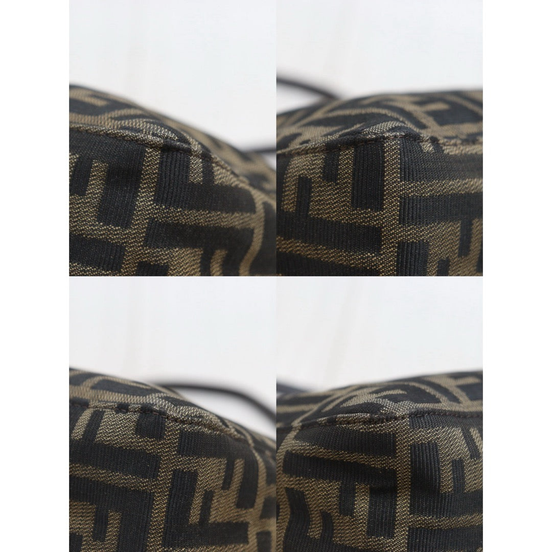 Include Entrupy Certificate of Authenticity｜Good ( Rank AB)｜ FENDI Zucca Mamma Gunmetal Hardware Shoulder Bag｜26091805