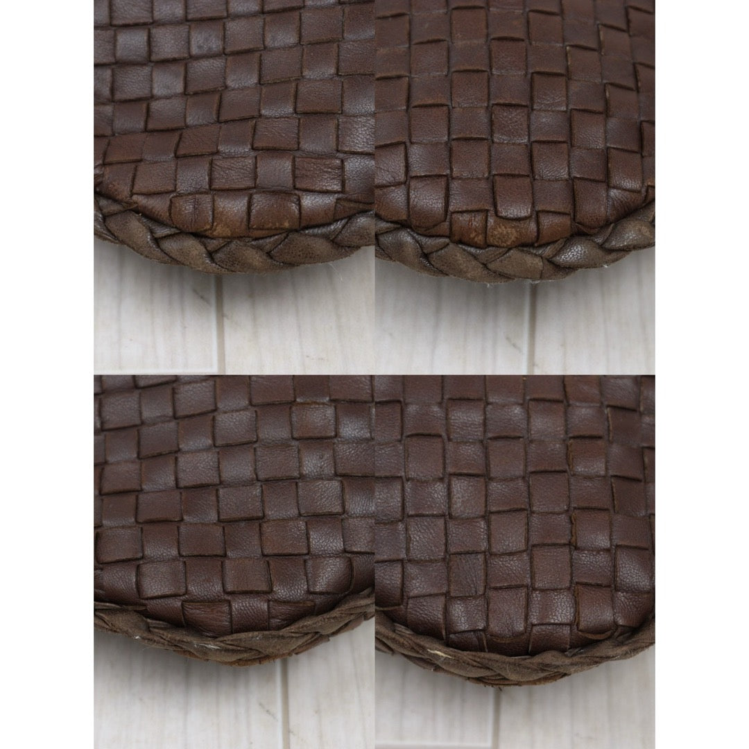 Good ( Rank AB)｜ Bottega Veneta Lamb Skin Braid Shoulder Bag Brown｜V25042417