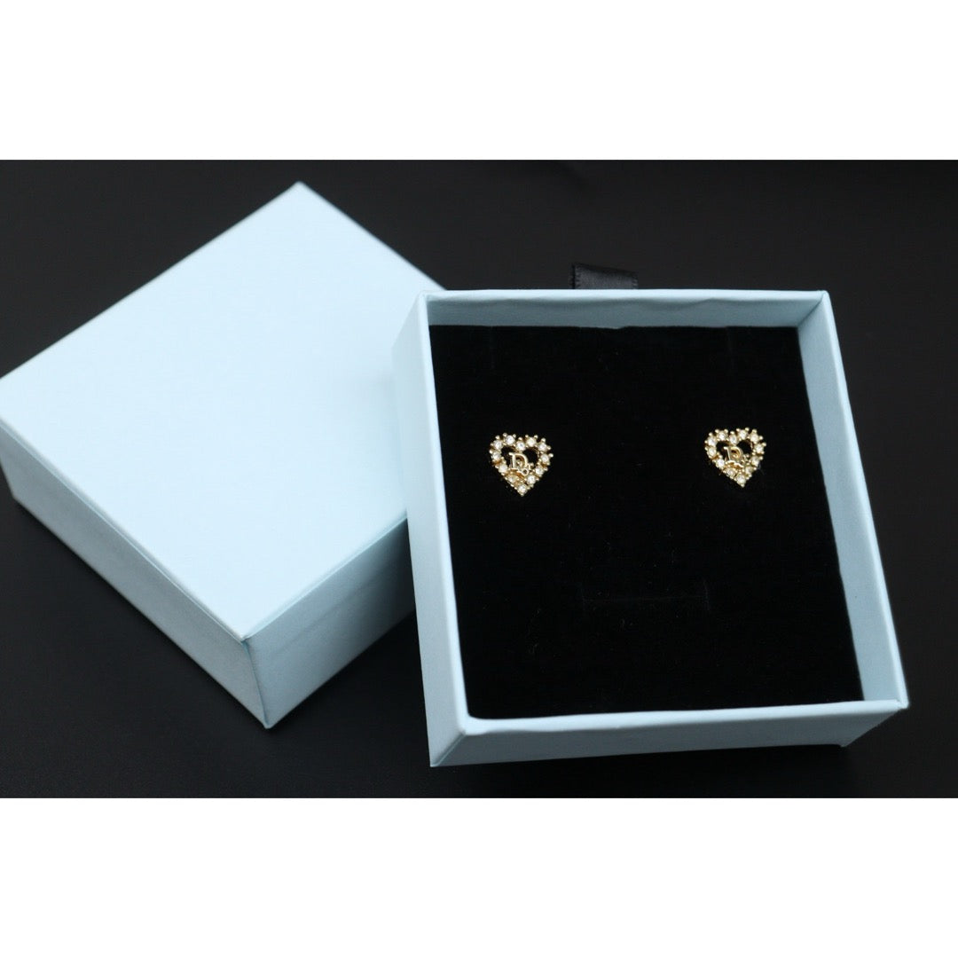 Very Good ( Rank A) ｜ Dior Heart Rhinestone Earring ｜V25061911