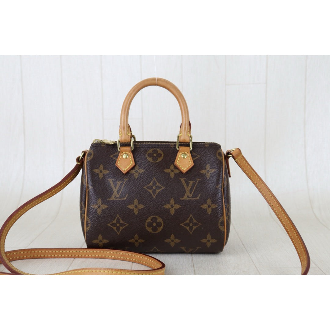 Include Entrupy Certificate of Authenticity｜Good ( Rank AB)｜Louis Vuitton Monogram Nano Speedy  Shoulder Bag｜S26051519