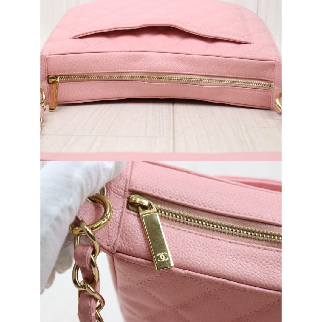 Very Good ( Rank A)｜ CHANEL Half Moon Shoulder Bag Pink Made In 2003-2004 Year ｜V24122602