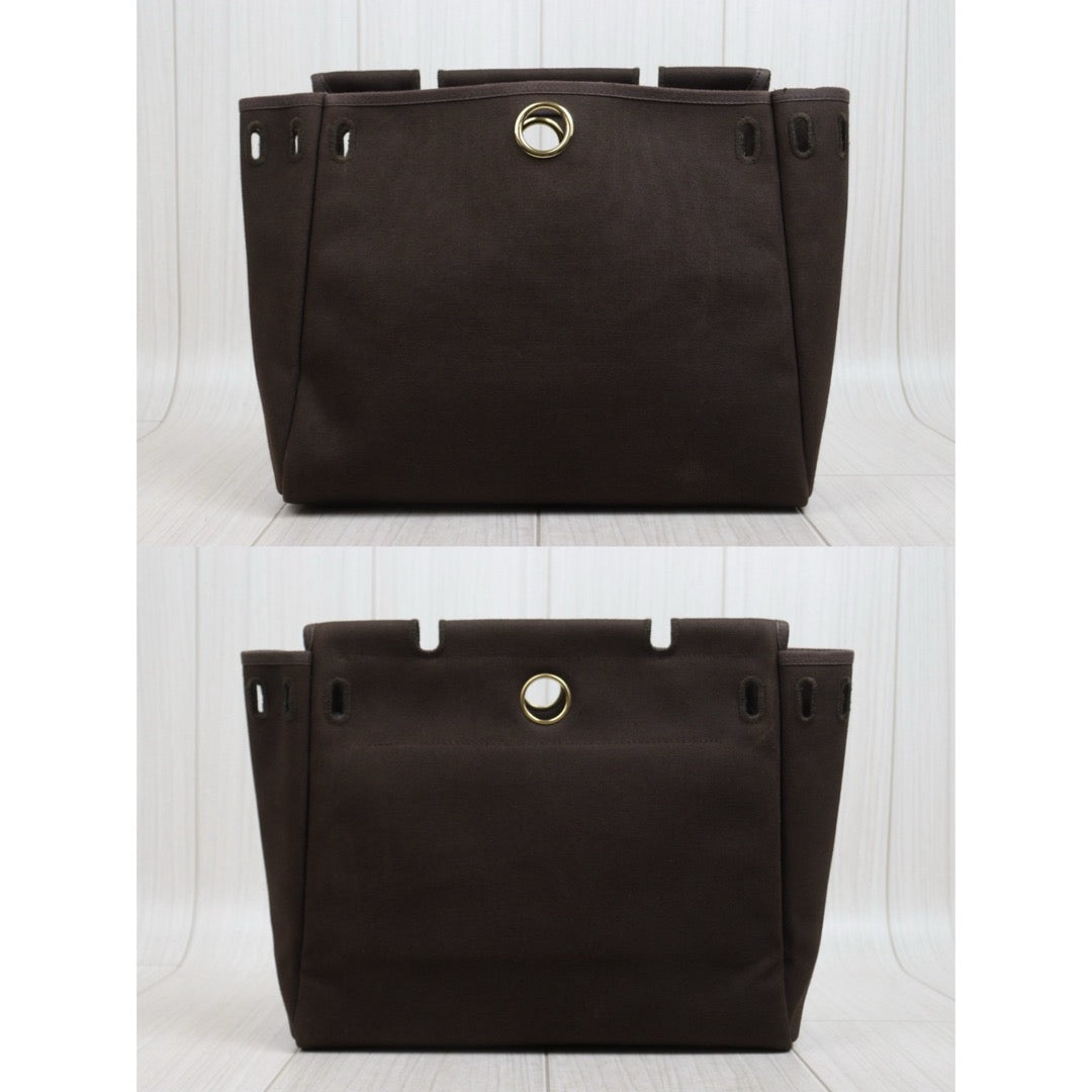 Include Entrupy Certificate of Authenticity｜Good ( Rank AB)｜ HERMES Vibrato and Leather Herbag PM □F Shoulder Bag  Made In 2002Year｜26051310
