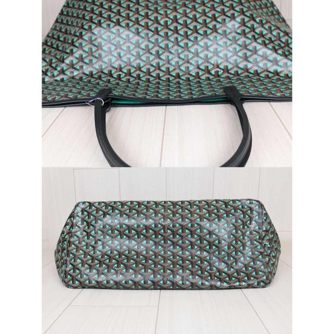 Rank A ｜ Goyard Saint-Louis GM Tote Bag Green｜S24071602