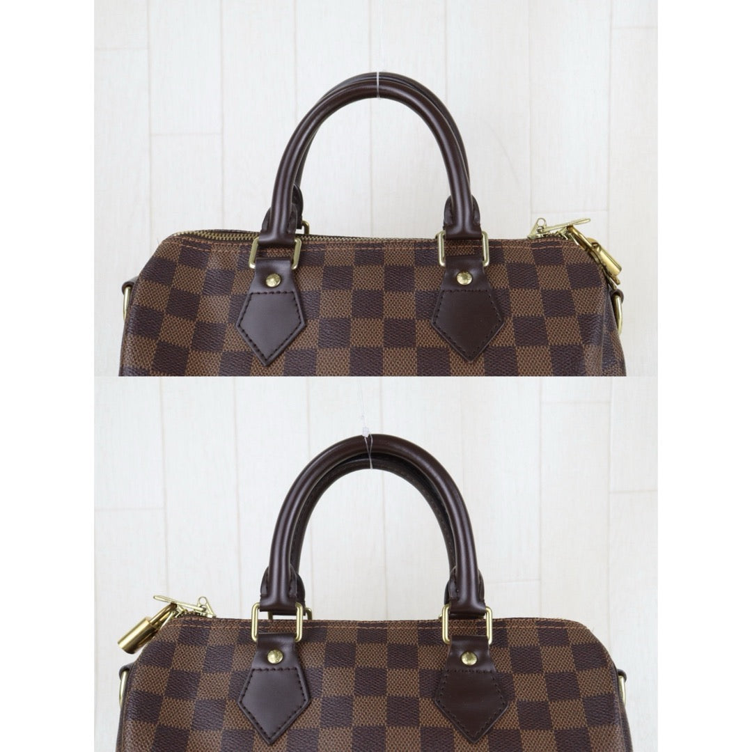 Include Entrupy Certificate of Authenticity｜Good ( Rank AB)｜ Louis Vuitton Damier Speedy 25 Hand Bag With Shoulder Strap ｜S26061503