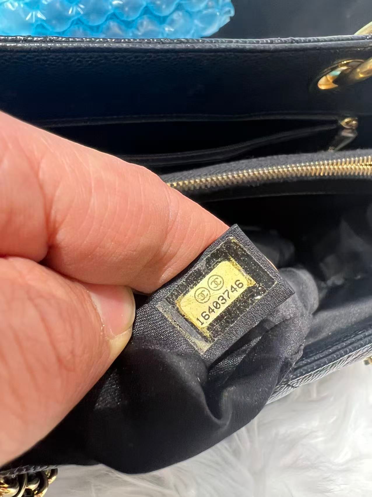 1/3 CHANEL Matrasse GST Chain Tote Bag Caviar Skin Black  Made