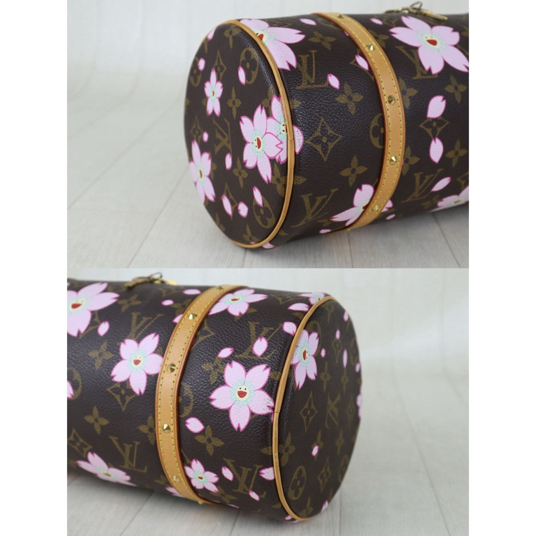 Include Entrupy Certificate of Authenticity｜Good ( Rank AB)｜Louis Vuitton Takashi Murakam Monogram Cherry Blossom Papillon Hand Bag｜Z26091506