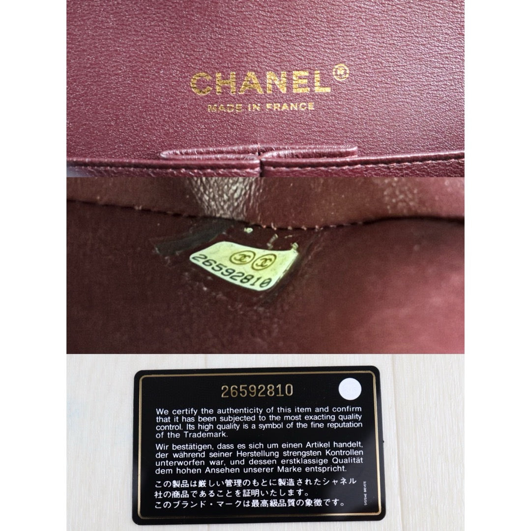 Excellent（Rank SA）｜ Full Set  CHANEL Matrasse Lamb Skin Double Flap 25 Shoulder Bag Black Made In 2018-2019 Year｜H25043008