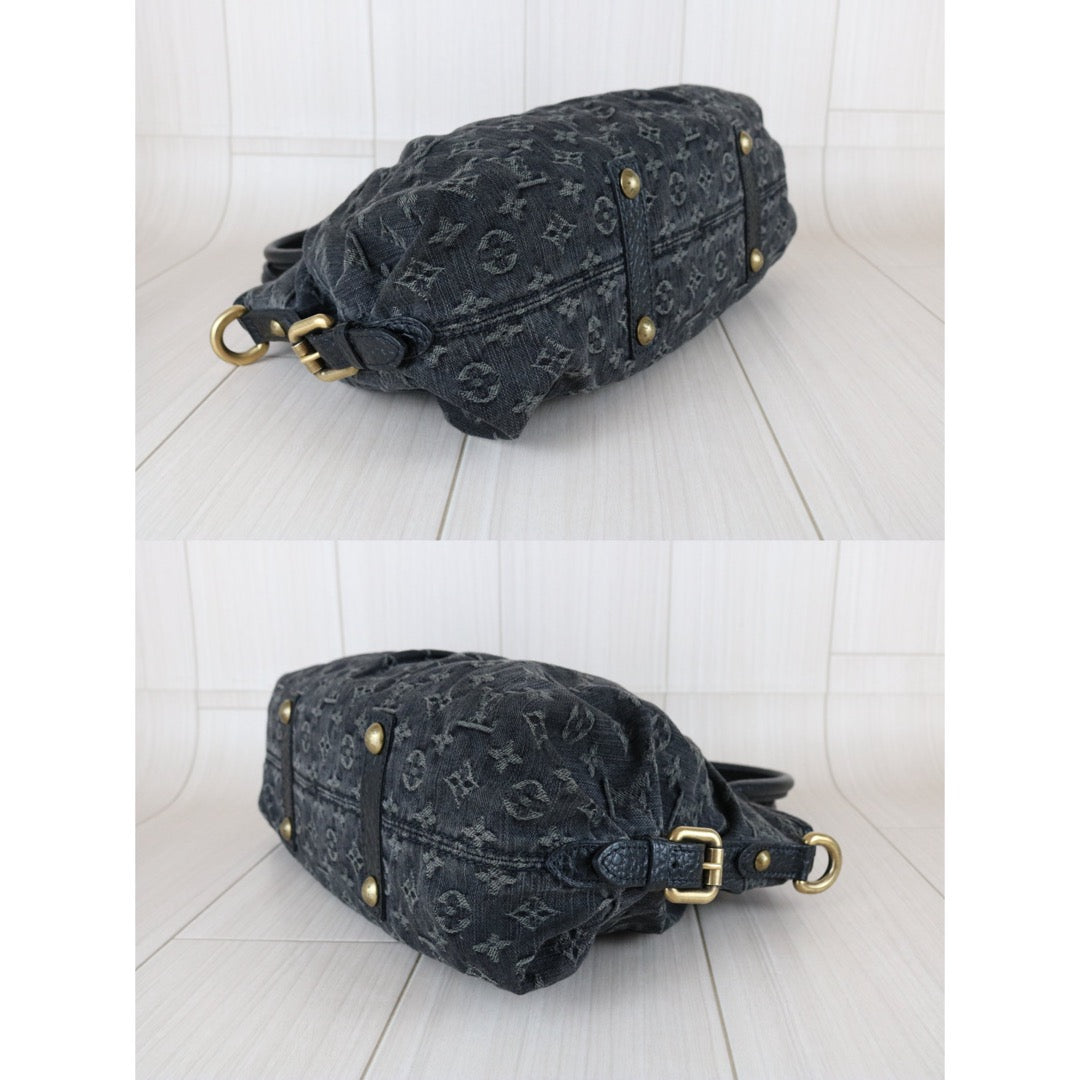 Include Entrupy Certificate of Authenticity｜Good ( Rank AB)｜ LV Denim Monogram Black 2 Way Tote Bag Shoulder Bag｜S26030603
