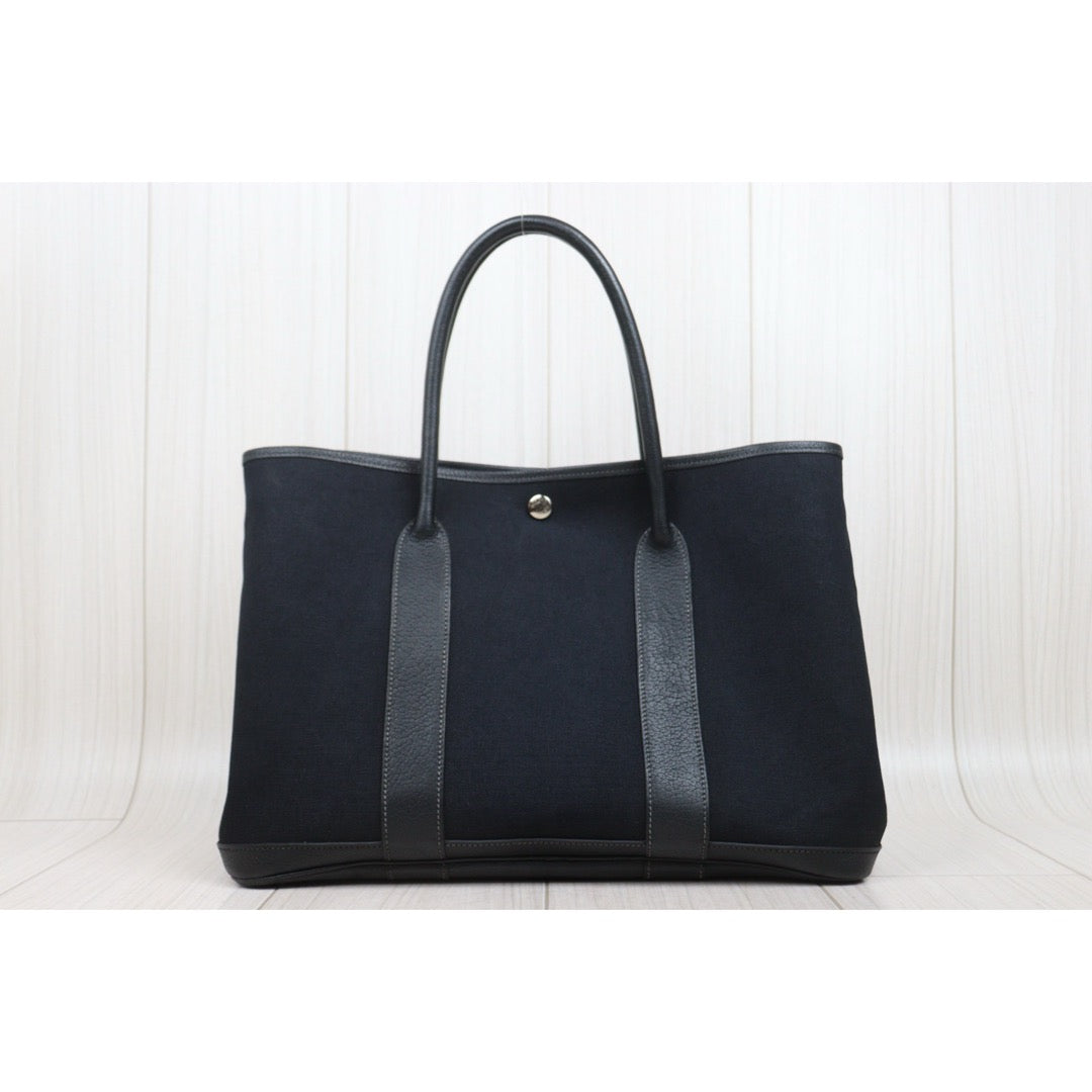Good ( Rank AB)｜ HERMES Garden Party PM Black Handbag □I Stamp Made In 2005Year｜25112106