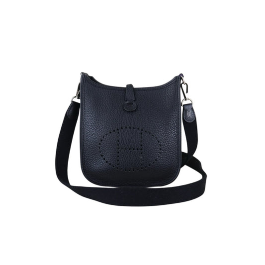 Include Entrupy Certificate of Authenticity｜Very Good ( Rank A)｜ HERMES TC Leather Mini Evelyn 16 Shoulder Bag Black Y Stamp Made In 2020Year｜S26030827
