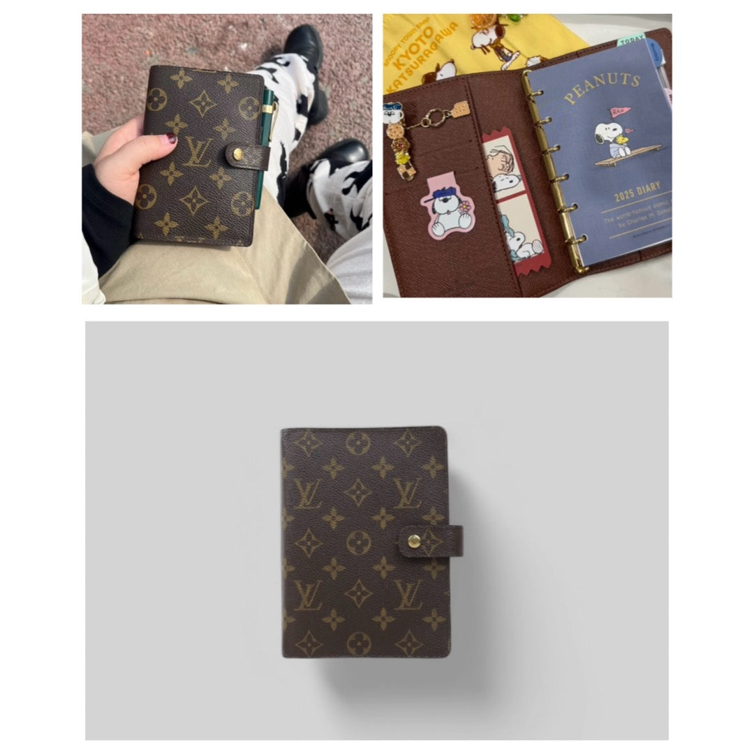 Good ( Rank AB) ｜ LV Monogram Medium Ring Agenda Cover Notebook Cover ｜Q25040305