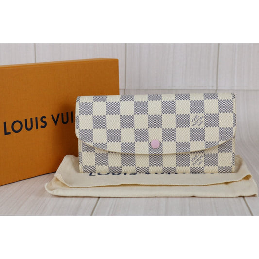 Include Entrupy Certificate of Authenticity｜Excellent（Rank SA）｜Full Set  Louis Vuitton Damier Azur  Emilie Wallet  ｜X26051712