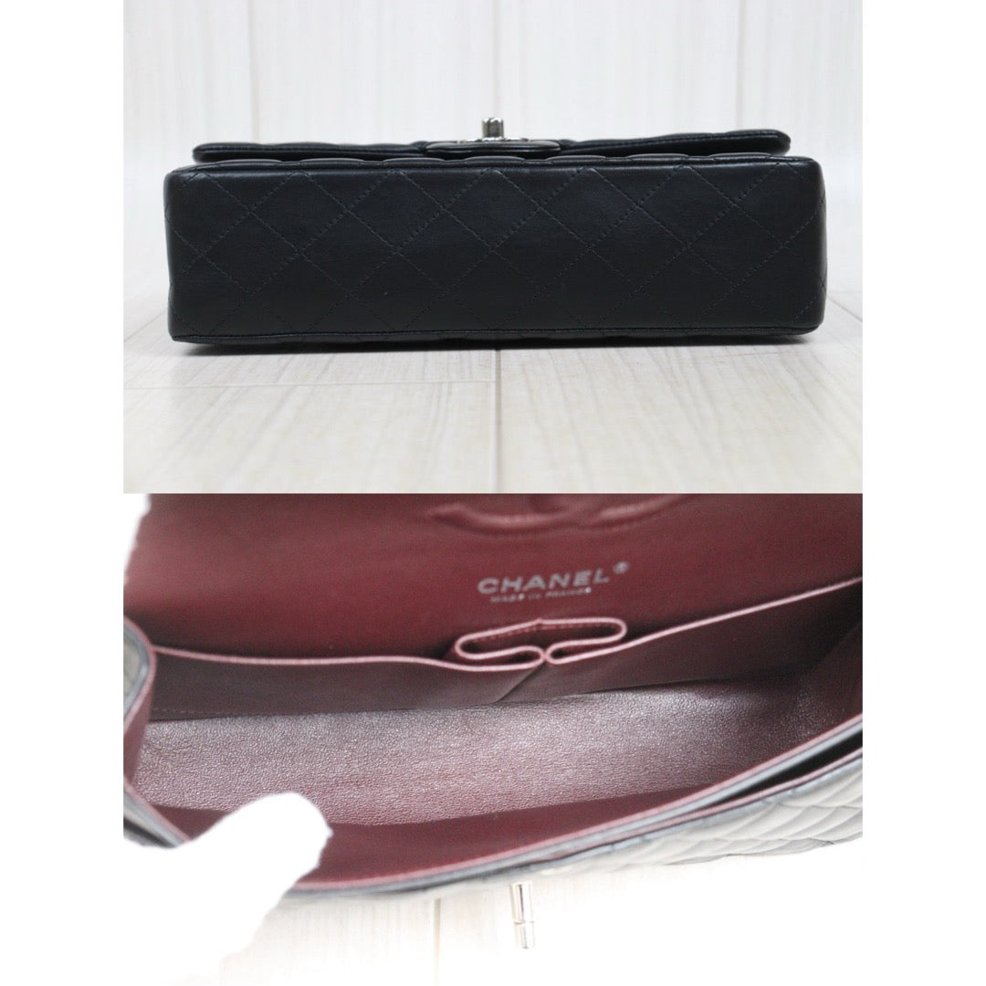 Very Good ( Rank A)｜ CHANEL Lamb Skin Matrasse Double Flap 25 Shoulder Bag  Black Made In 2017Year｜S25101808
