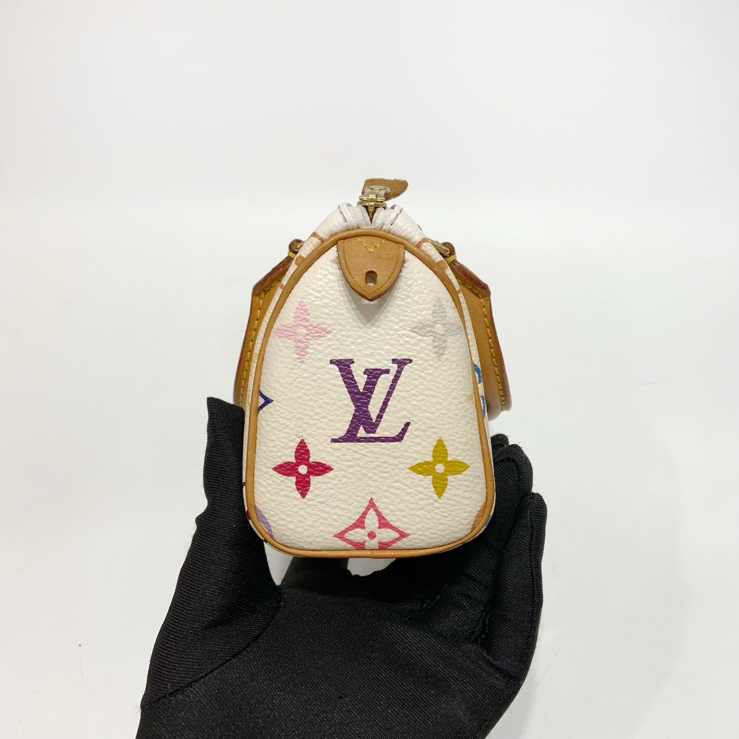 LV Monogram Mini Speedy Multicolor Handbag Ｗhite
