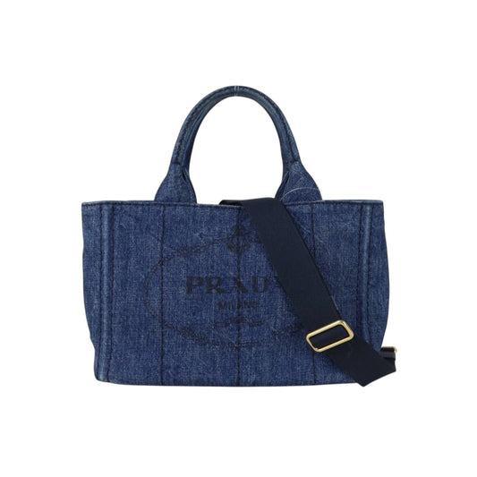 Include Entrupy Certificate of Authenticity｜Good ( Rank AB)｜  PRADA Canvas 2 Way Handbag Shoulder Bag Blue｜S26052001