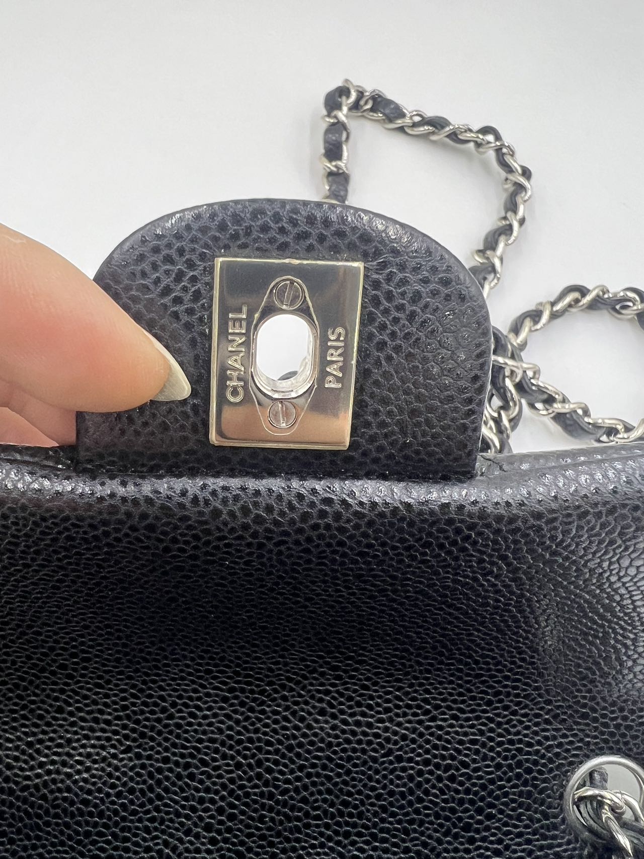 First installment 1/2｜ Very Good ( Rank A)｜ CHANEL Caviar Skin Matrasse Single Flap 20 Shoulder Bag Black