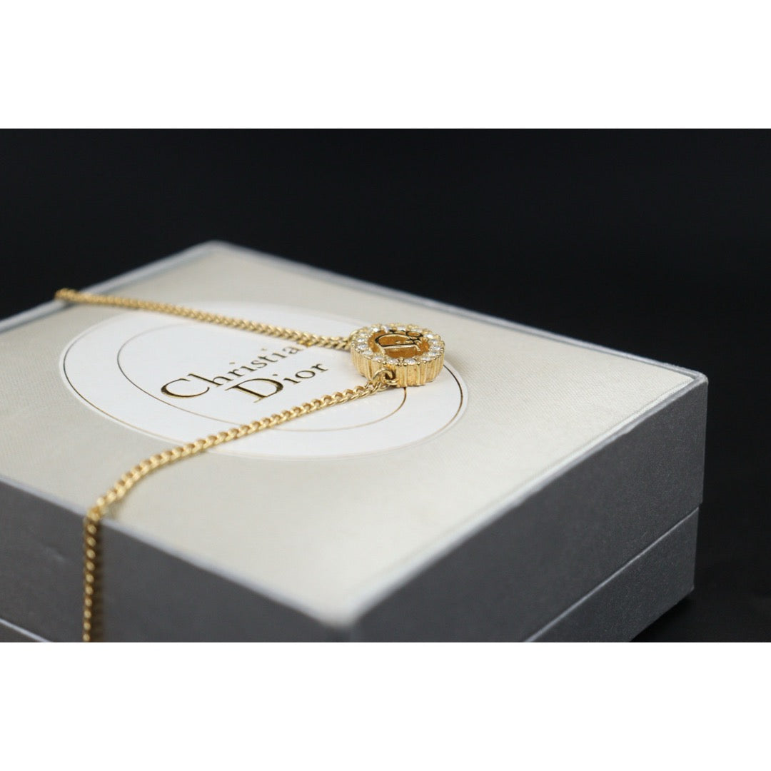 Very Good ( Rank A) ｜ Dior CD Rhinestone Necklace ｜V25110614