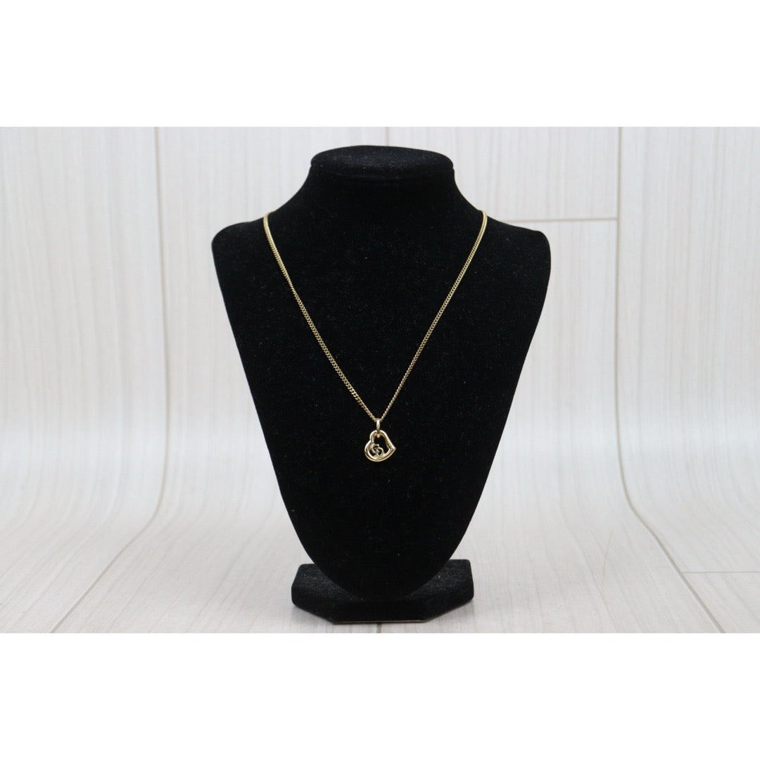 Very Good ( Rank A) ｜ Dior CD  Heart Necklace Golden Plated ｜V25110622
