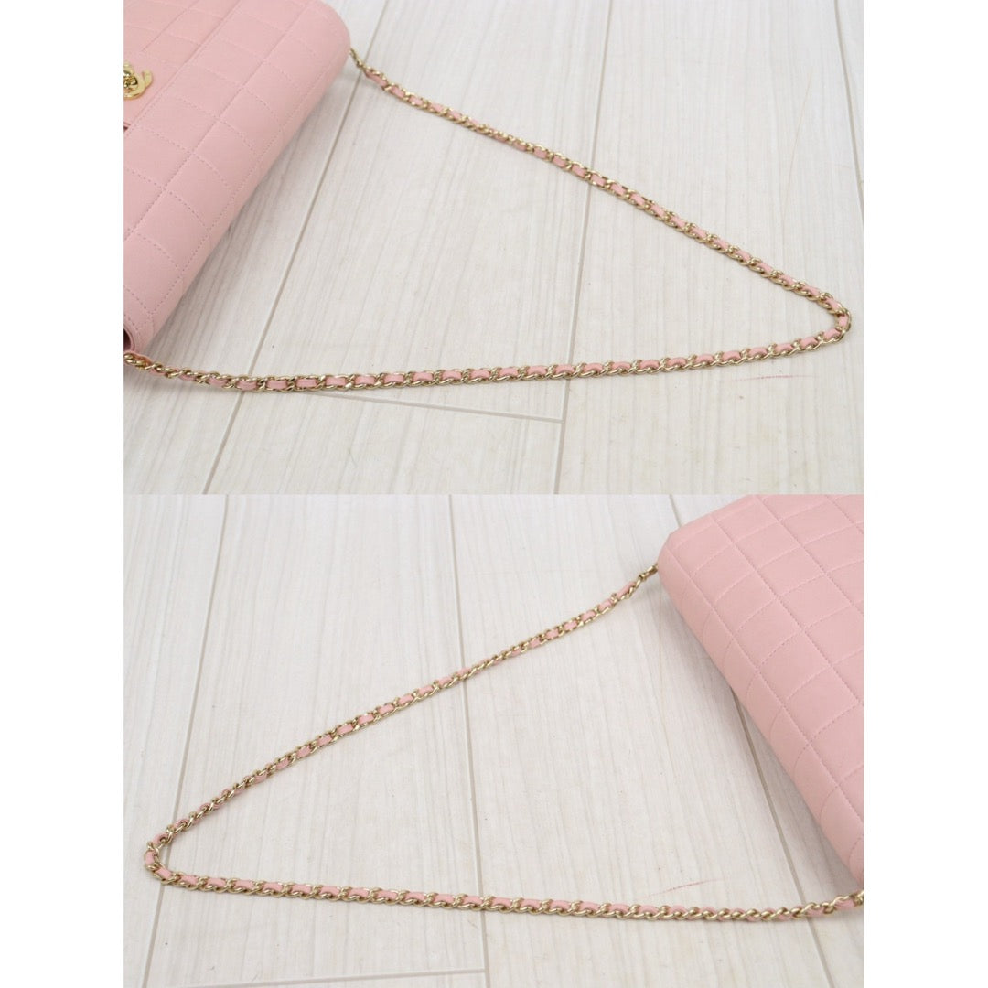 Very Good ( Rank A) ｜ CHANEL  Lambskin Shoulder Bag Pink Made In 2003～2004Year｜25060308