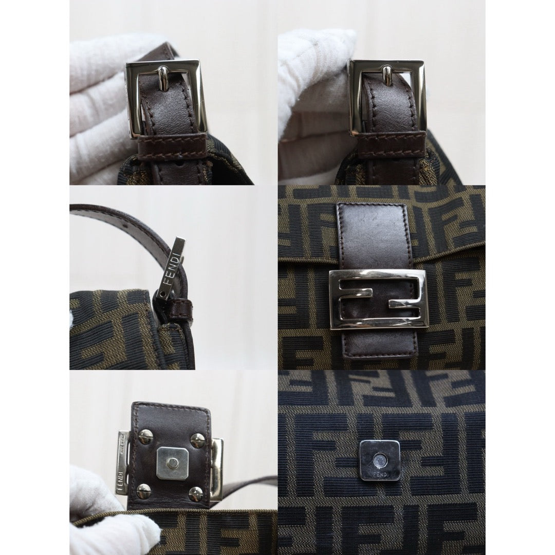 Third installment 3/3 ｜ Include Entrupy Certificate of Authenticity｜Good ( Rank AB)｜ FENDI Zucca Mamma Baguette  Shoulder Bag  ｜26042005