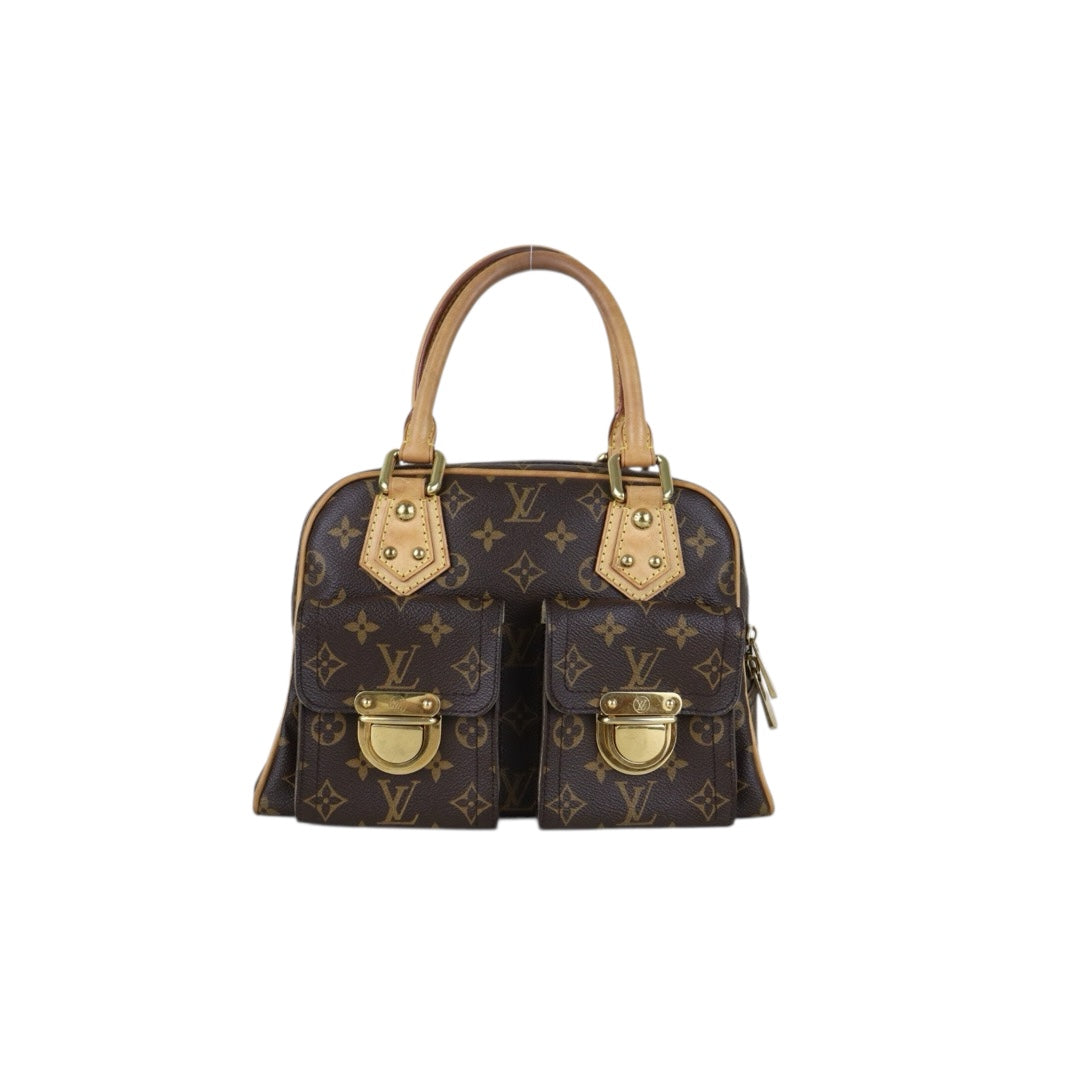 Include Entrupy Certificate of Authenticity｜Fair ( Rank B)｜｜ Louis Vuitton Monogram Manhattan PM Hand Bag｜S26012902