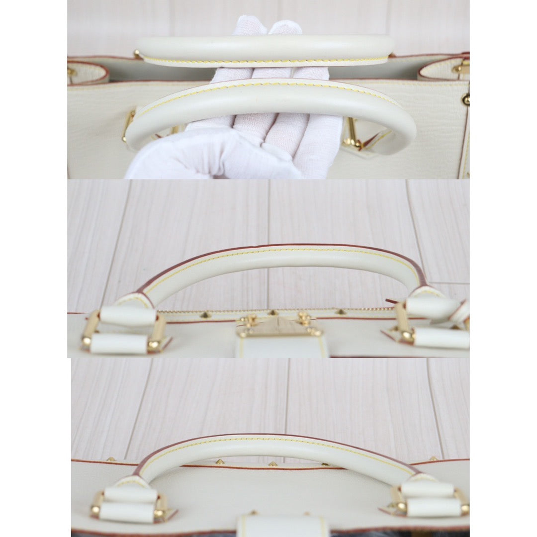 Rank A ｜ LV Fabulo Suhari Studded Handbag White ｜V23121501