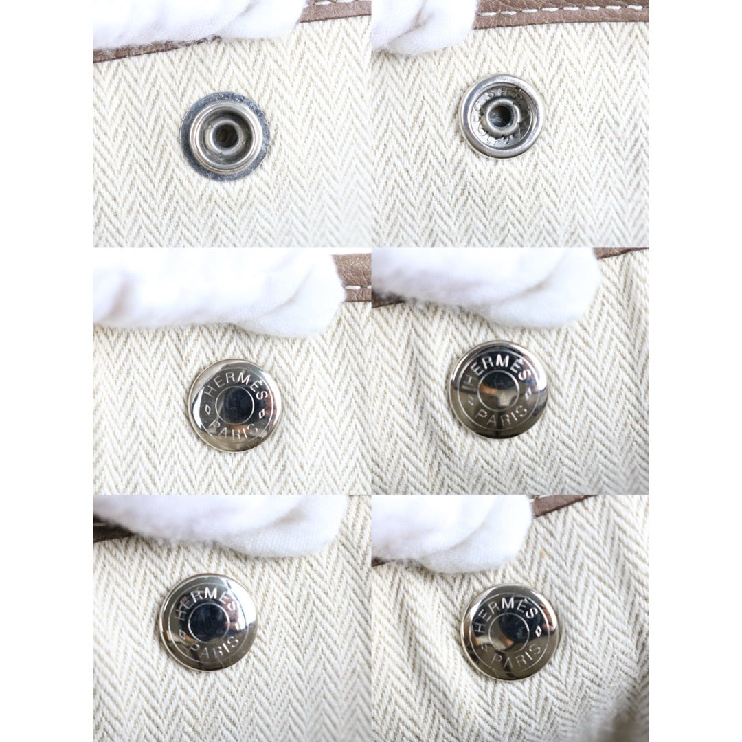 Good ( Rank AB)｜ HERMES Garden Party PM Taurillon Gray Handbag ◽︎O Stamp Made in 2011 Year ｜W25091101