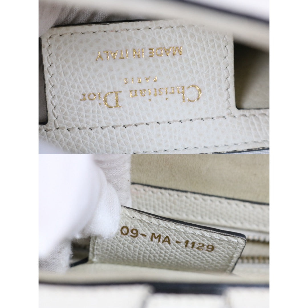 Very Good ( Rank A)｜Dior Trotter Saddle Shoulder Bag Medium White Current Model｜S25091009